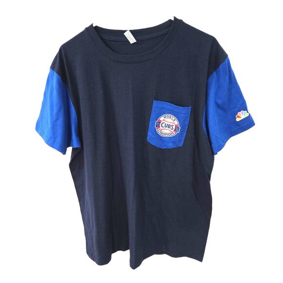 BDA Sz Large Chicago Cubs World Champion Pocket CSN Shirt - Picture 1 of 7